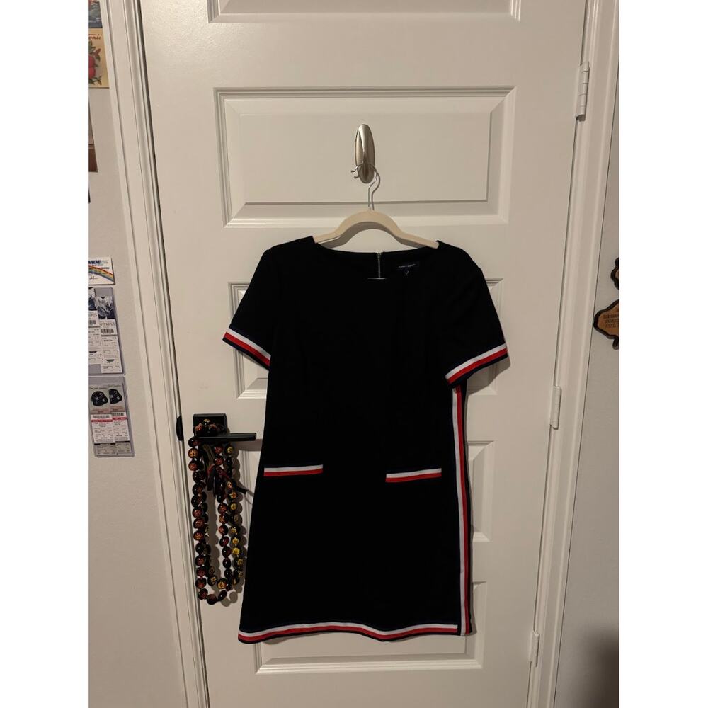 Tommy Hilfiger Black Dress with Red & White Trim